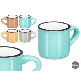 Vessia Taza Cafe 50 ml Asa Borde Negro Surtidos Colores Claros 8x5x5cm Ceramica (Set de 48) Precio: 61.24536. SKU: B19WM2593A