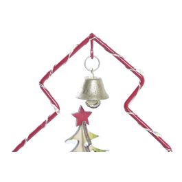DKD Home Decor Figura Navidad Fantasía LED, Marrón Rosa Dorado, Diseño Árbol, 7x14x10 cm (Pack 6 Unidades Surtidas)