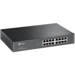 TP-Link TL-SF1016DS Switch no gestionado, 16 puertos Fast Ethernet 10/100 Mbps, montaje en rack 1U, sin ventilador