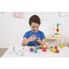 Miniland Juego Towering Beads Piezas de Madera para Trabajar la Lógica Didáctico