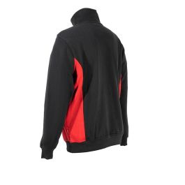 DUVER Sudadera Bicolor Con Cremallera Color Negro Y Rojo Talla XL