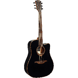 LAG Guitarra Acústica Dreadnought Cutaway Tramontane 118 A/E Electroacústica Negra Brillante
