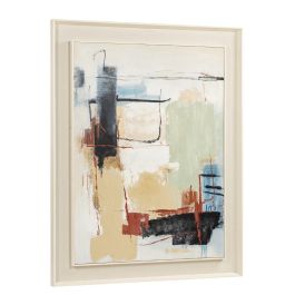 DKD Home Decor Cuadro Abstracto Amarillo Blanco 110 x 140 x 6 cm