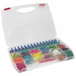 Elasticolor Maletín Pro Travel Mega Set para Crear Pulseras y Collares, 2400 Elásticos y 250 Cuentas de Colores, +8 años