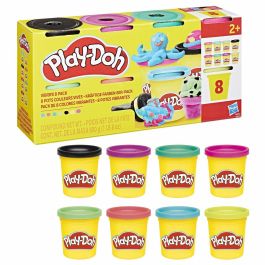 Play-Doh HASG06925X0 - 8 botes de plastilina colores vivos, 85 g cada bote