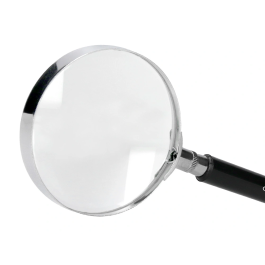 Q-connect Lupa Cristal Aro Metálico Mango Plástico Negro 90 mm 3 Aumentos