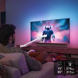 Philips 75PUS9010 Televisor QLED 75" Ultra HD 4K Ambilight Smart TV 144Hz Dolby Vision Atmos WiFi