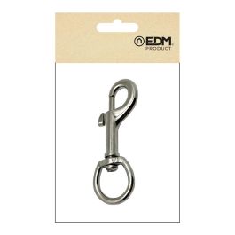 Edm Mosquetón llavero anilla msq05, acero niquelado, 80 mm, 5/8"