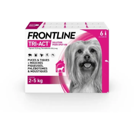 Frontline TRI-ACT 2-5kg - 6 Pipetas para Perros de 2 a 5kg, Acción 3 en 1 Antiparasitaria y Repelente Precio: 47.59000059. SKU: B1F82NVFNT