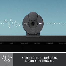 Logitech Brio 300 Webcam Full HD 1080p Foco Fijo con Micrófono Mono, Tapa de Privacidad USB-C y RightLight 2 Grafito