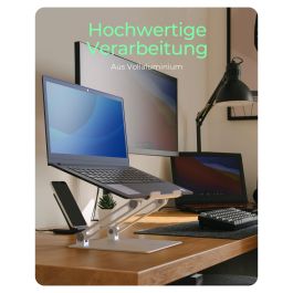 ICY BOX IB-NH300 Soporte para Ordenador Portátil hasta 17" Plata Aluminio