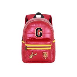 Harry Potter Mochila Urbana Acolchada con Bolsillo Delantero y Laterales, Rojo, 32 x 24 x 16 cm