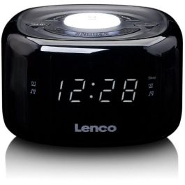 Lenco CR-12 Reloj Despertador Digital FM con Radio y Pantalla LED de 0.6 pulgadas en color Negro