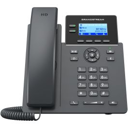 Grandstream GRP-2602P Teléfono IP Carrier-Grade con PoE, 2 Líneas, Pantalla LCD, Negro, Montaje en Pared