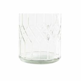 Botella DKD Home Decor Cristal Gris Transparente Acero Inoxidable (9 x 9 x 28.3 cm) (1 L)