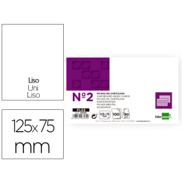 Liderpapel Ficha Lisa Nº2 75x125mm 180gr Paquete de 100 Unidades Precio: 1.68999974. SKU: B1FX6MSH6Z