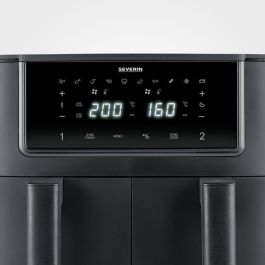 Severin AAATN60221 Freidora de aire de doble tanque de 8L y 2600W con 10 programas