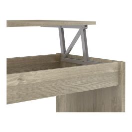 HAPPY Mesa de centro convertible y elevable, Roble Sonoma laminado, estilo moderno, con revistero - L 100 x W 50 cm