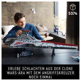 LEGO Star Wars Crucero de Ataque Clase Venator de la República 75367 5374 Piezas