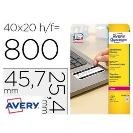 Etiqueta Adhesiva Resistente Avery 45,7x25,4 mm Permanente Laser Blanca Caja De 800 Unidades Precio: 66.50000038. SKU: B1BK97K24Y