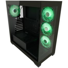 LC-Power LC-715B-ON Midi Tower PC Negra ATX/micro ATX/Mini-ITX con Ventana Lateral de Vidrio Templado y RGB para Juego