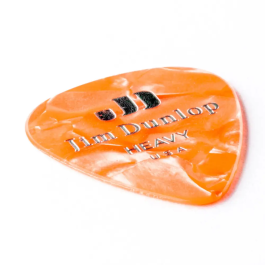 DUNLOP Pack 72 Púas Genuine Celluloid Classic Naranja Perlado Heavy