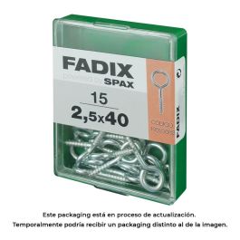 Fadix 10923083 Hembrilla cerrada zincado 2,5 x 40 mm, caja 15 uds