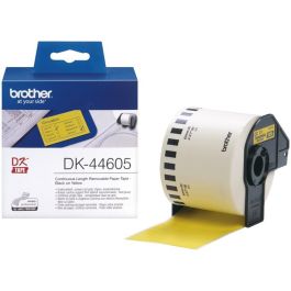 Brother Cinta Continua de Papel Térmico Removible Amarillo 62 mm x 30,48 M