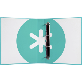 Antartik Carpeta 4 anillas 40 mm mixtas A4 forrada color menta