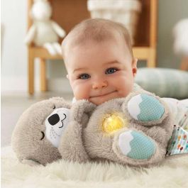 Mattel Peluche Nutria Relajación Hora de Dormir, Sonidos Relajantes y Movimiento Barriga para Bebés desde 1 Mes, Pilas AA Incluidas