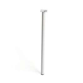 Rei Pata cilíndrica de acero para muebles, acabado blanco, Ø3x70cm, modelo 401g, ref. 2-401g.700.01