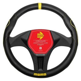 Momo MOMLSWC014BY Funda Volante Supergrip Universal Negro y Amarillo 38-39 cm Antideslizante Cómoda de Poliuretano