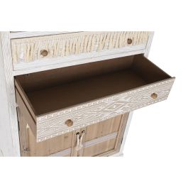 DKD Home Decor Armario Boho Abeto y Cristal, 4 Puertas, 2 Cajones, 2 Estanterías, Natural Blanco, 180x80x42 cm DKD Home Decor Armario Boho Abeto y Cristal, 4 Puertas, 2 Cajones, 2 Estanterías, Natural Blanco, 180x80x42 cm