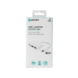 eSTUFF Hub Multiport USB-C a HDMI, USB 3.0 y Carga Type-C para Macbooks y iPads