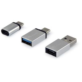 EQUIP PACK ADAPTADORES USB-C OTG USB-C MACHO A USB-A / MICRO USB HEMBRA Y USB-A MACHO A USB-C HEMBRA