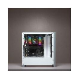 Corsair 4000X RGB Torre Midi ATX Blanca para PC Gaming con Ventana de Cristal Templado