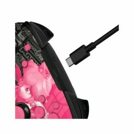 PDP 708056072674 Mando Inalámbrico Glow Grand Prix Peach para Nintendo Switch y Switch OLED Negro y Rosa
