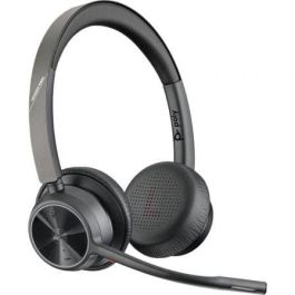 Poly 77Z32AA Auriculares Inalámbricos Voyager 4320-M para Microsoft Teams, con Micrófono, Bluetooth, Adaptador BT700, Base de Carga Negros