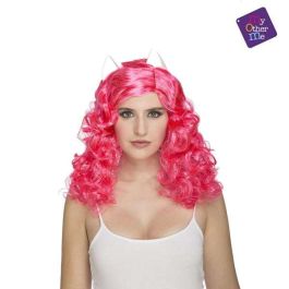 Peluca rizada rosa de gatita Peluca rizada rosa de gatita