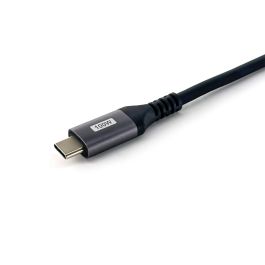 Equip Cable USB-C a USB-C 2.0 M/M Angular 90° PD 100W 5A 480Mbps 2m Negro