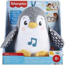 Fisher-Price Hnc10 - Peluche musical Pingüino Aleteos y Tambaleos para juego boca abajo y sentados, +0 meses