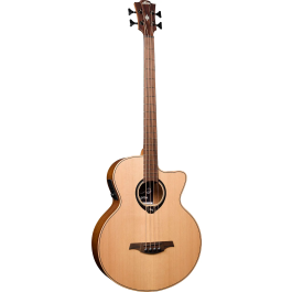 LAG Bajo Acústico Jumbo Hyvibe H2 10 A/E Cutaway Natural Electroacústico con Tecnología HyVibe