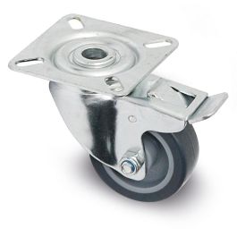 Tente Cross A/Goma d50 PL ZN FR - Rueda Giratoria de Goma Ø50mm Plástico Zincado con Freno para Muebles Precio: 4.88999962. SKU: B13X6GGW49
