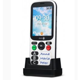 Doro 780X Teléfono Móvil Black White Fácil de Usar para Protección de Personas Solas con Botón de Alerta y GPS