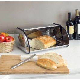 Quttin Panera de Metal con Tapa - 43.5 x 27.5 x 18 cm - Ideal para Almacenamiento de Pan en Cocina (4 Unidades)