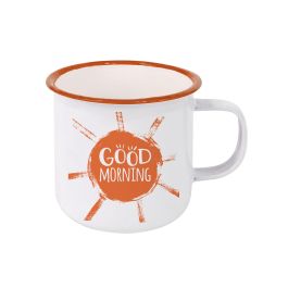 Mug Esmaltada Blanca con Frases 350 ml - Privilege (24 Unidades) Mug Esmaltada Blanca con Frases 350 ml - Privilege (24 Unidades)