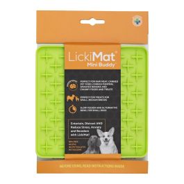 Lickimat Mini Buddy: Alfombrilla Lamer Relajante para Perros y Gatos | Ayuda a Reducir Ansiedad y Aburrimiento, Color Verde