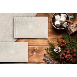 La Mediterranea Fuente Rectangular Anya Elite Brillo 30x20 cm (6 Unidades)