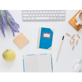 Fernandes Libro Cartone Cosido Din A6+ Liso 50 Hojas 100gr Azul