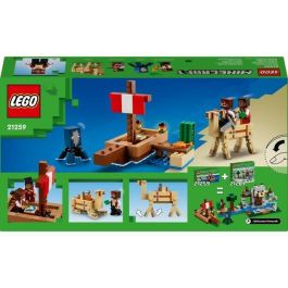 LEGO 21259 Minecraft Set de Viaje, Construcción y Exploración del Barco Pirata